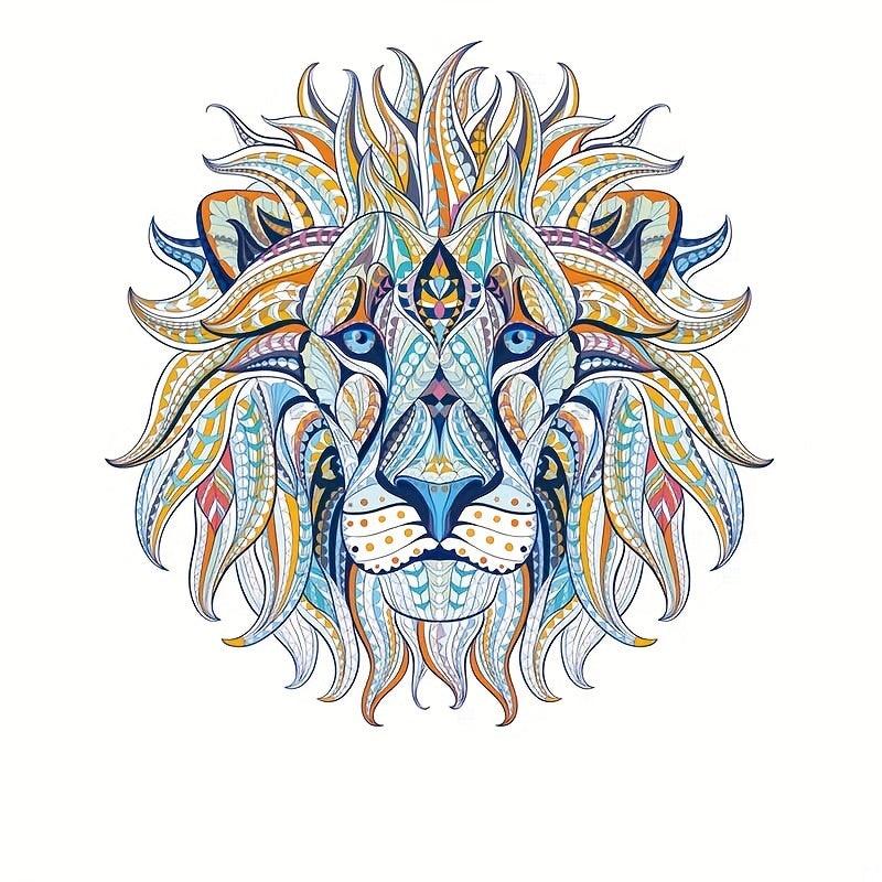 Cartoon Lion Animal Clothing Patch For Men DIY Application