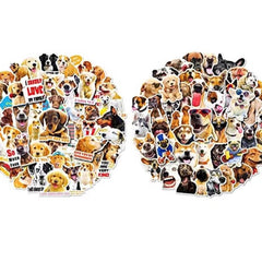 100pcs Dog Print Stickers Waterproof Decoration for Bottle Laptop