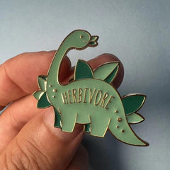 Herbivore Dinosaur Enamel Pin For Men - Creative Gift