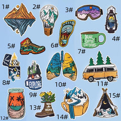 15pcs Iron On Embroidered Patches for DIY Crafts Projects