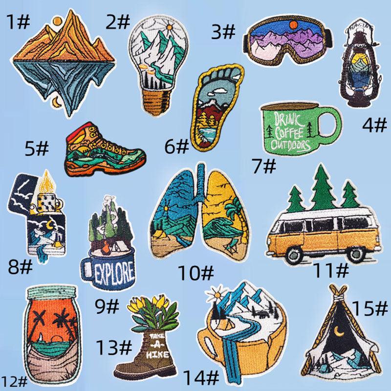15pcs Iron On Embroidered Patches for DIY Crafts Projects