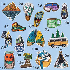 15pcs Iron On Embroidered Patches for DIY Crafts Projects