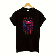 Skull Music Iron on Transfer Stickers for DIY Clothing