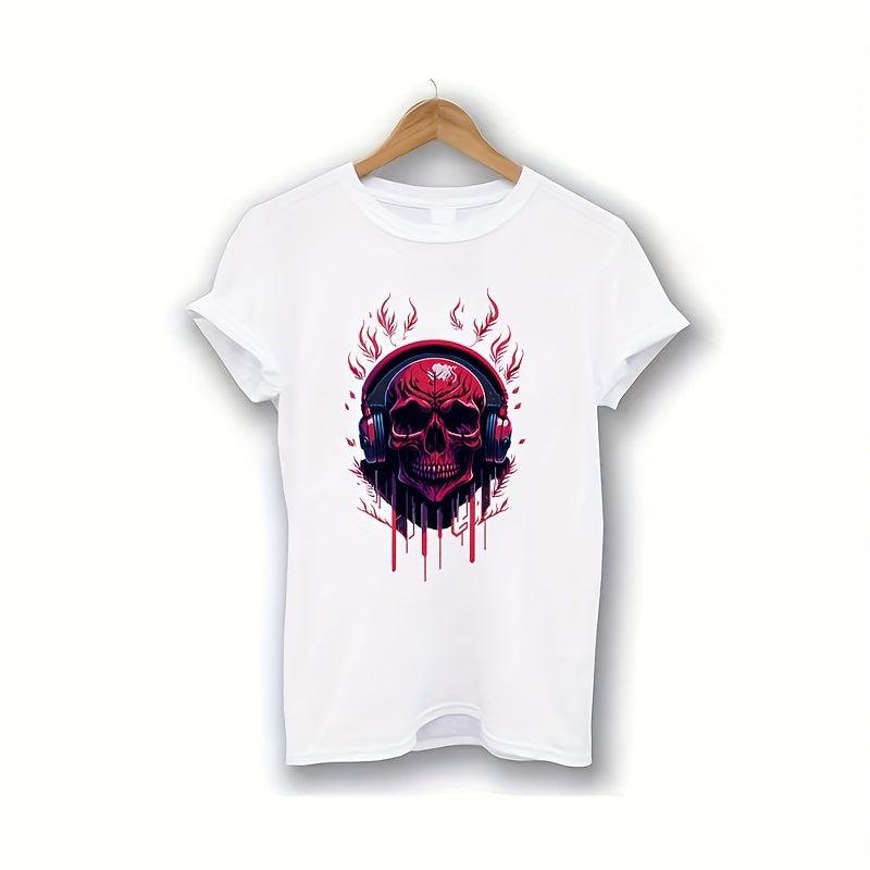 Skull Music Iron on Transfer Stickers for DIY Clothing
