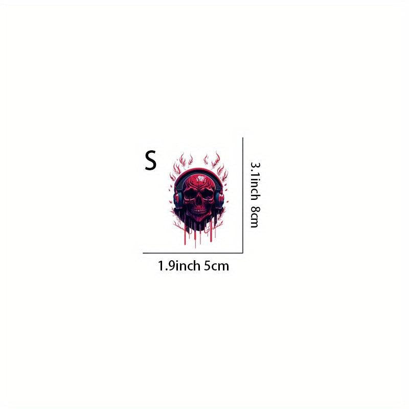 Skull Music Iron on Transfer Stickers for DIY Clothing