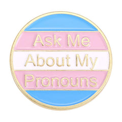 Colorful Round English Letter Brooch