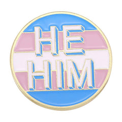 Colorful Round English Letter Brooch