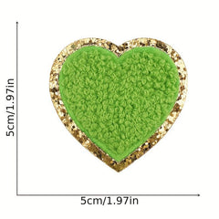 14pcs Love Rainbow Iron On Patches For Girls Sew On Embroidered Applique
