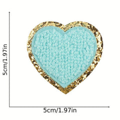 14pcs Love Rainbow Iron On Patches For Girls Sew On Embroidered Applique