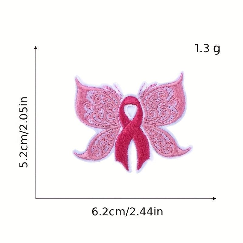 9pcs Love Ribbon Iron On Patches For Men Sew On Embroidered Applique