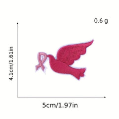 9pcs Love Ribbon Iron On Patches For Men Sew On Embroidered Applique