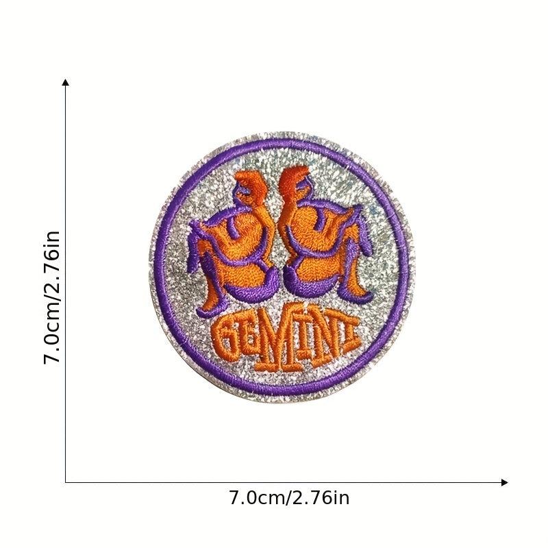 12pcs Constellation Embroidered Patch Sew On Embroidered Applique Repair Patches