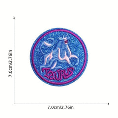 12pcs Constellation Embroidered Patch Sew On Embroidered Applique Repair Patches