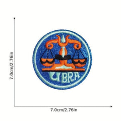 12pcs Constellation Embroidered Patch Sew On Embroidered Applique Repair Patches