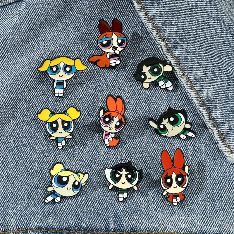 Big Eyed Little Girl Brooch For Men