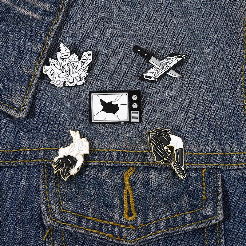 Movie Peripherals Pins Creative Shape Brooch Men