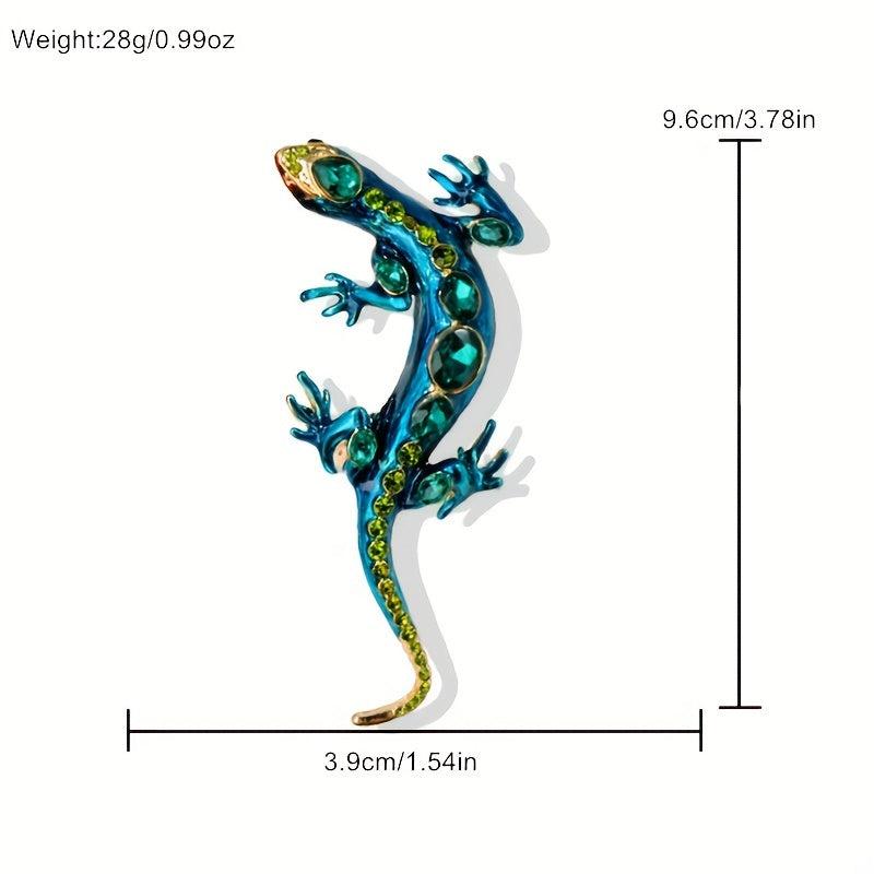 Colorful Rhinestone Lizard Men's Clothing and Bag Decorations
