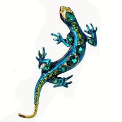Colorful Rhinestone Lizard Men's Clothing and Bag Decorations