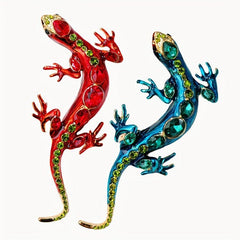 Colorful Rhinestone Lizard Men's Clothing and Bag Decorations