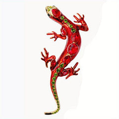 Colorful Rhinestone Lizard Men's Clothing and Bag Decorations