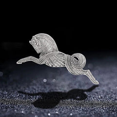 Vintage Metal Running Horse Brooch Pins Men's Brooches Gift