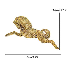 Vintage Metal Running Horse Brooch Pins Men's Brooches Gift