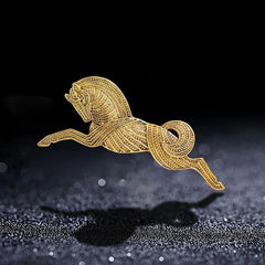 Vintage Metal Running Horse Brooch Pins Men's Brooches Gift
