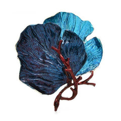 Vintage Enamel Big Leaf Brooch for Jackets