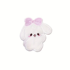 Plush Rabbit Embroidery Stickers for Phone Case Decor