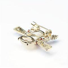 Retro Dripping Oil Shaped Hat Brooch Pin for Boys and Girls