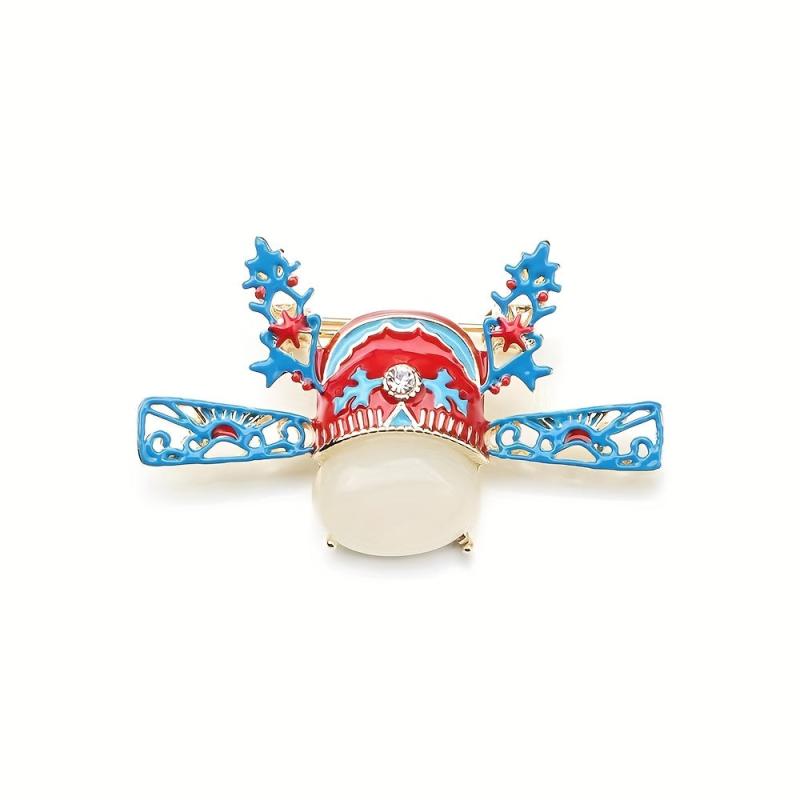 Retro Dripping Oil Shaped Hat Brooch Pin for Boys and Girls