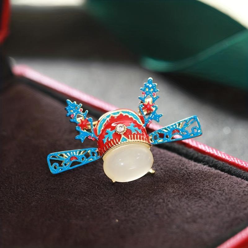 Retro Dripping Oil Shaped Hat Brooch Pin for Boys and Girls