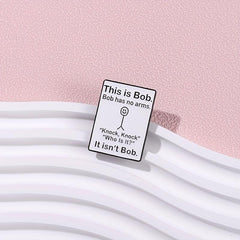 Graffiti Letter Pattern Brooch Enamel Metal Badge Lapel Pin for Men