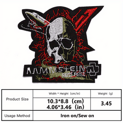 Skull Full Embroidery Novelty Patches - Punk Style Clothes Decoration