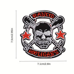 Skull Full Embroidery Novelty Patches - Punk Style Clothes Decoration