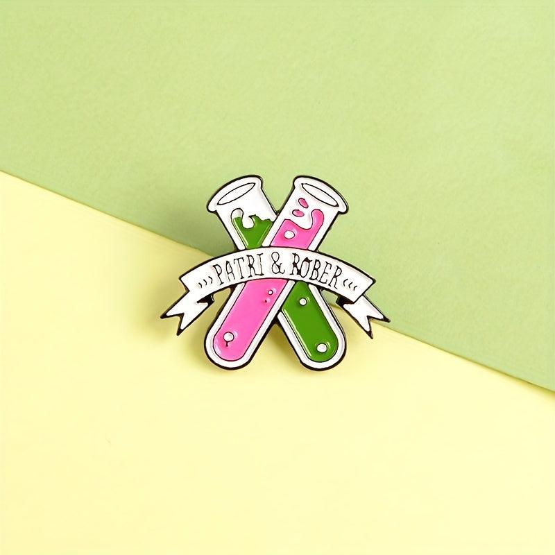 Chemical Test Tube Brooch Pin For Men