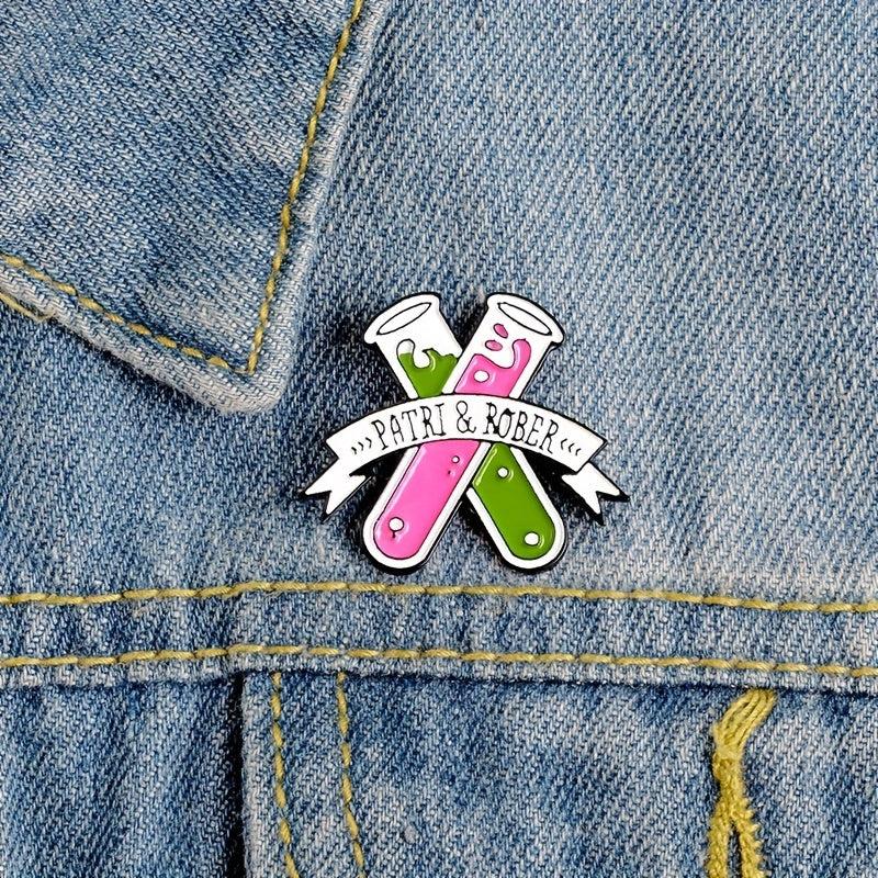Chemical Test Tube Brooch Pin For Men