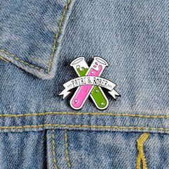 Chemical Test Tube Brooch Pin For Men
