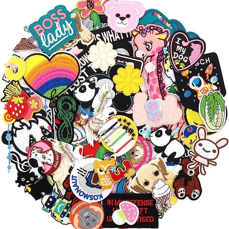 Random Embroidery Sewn Patches For Girls
