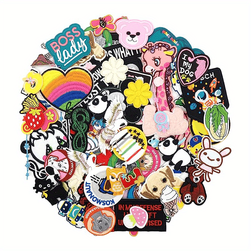 Random Embroidery Sewn Patches For Girls