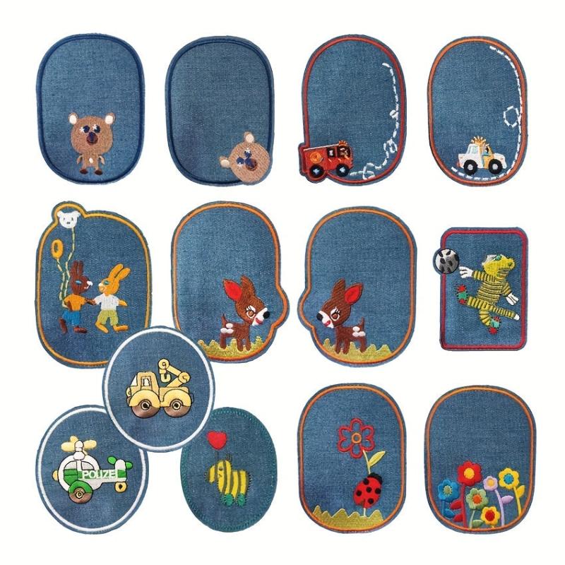13pcs Iron On Patches Sew On Embroidered Applique Repair Patch DIY Crafts