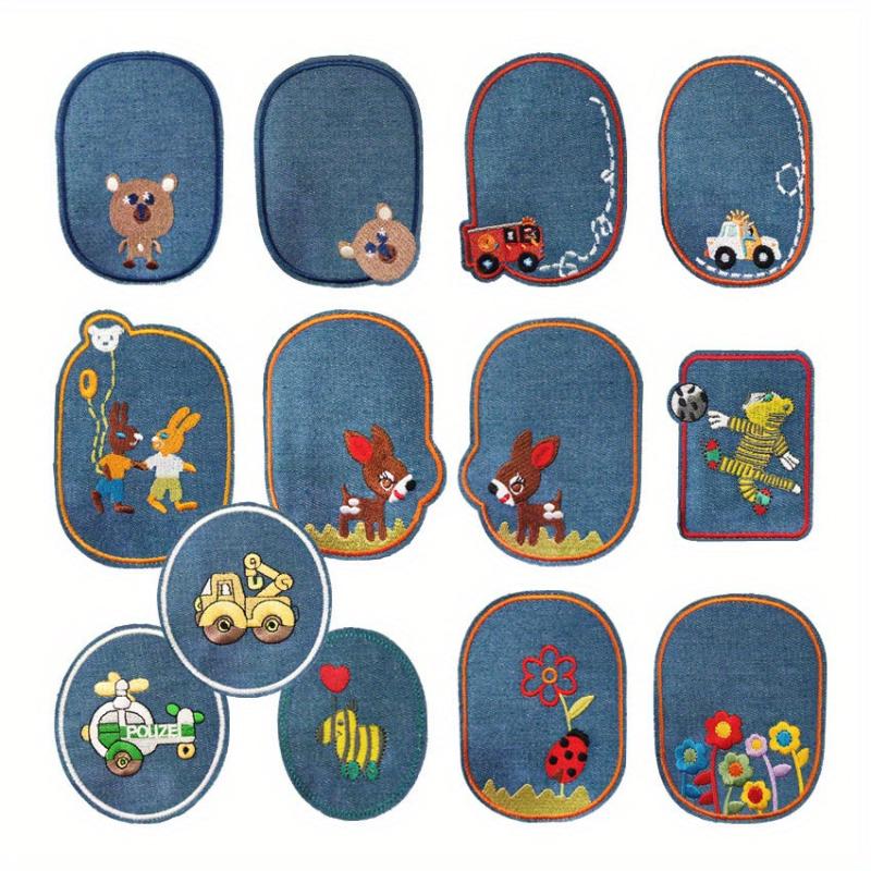 13pcs Iron On Patches Sew On Embroidered Applique Repair Patch DIY Crafts