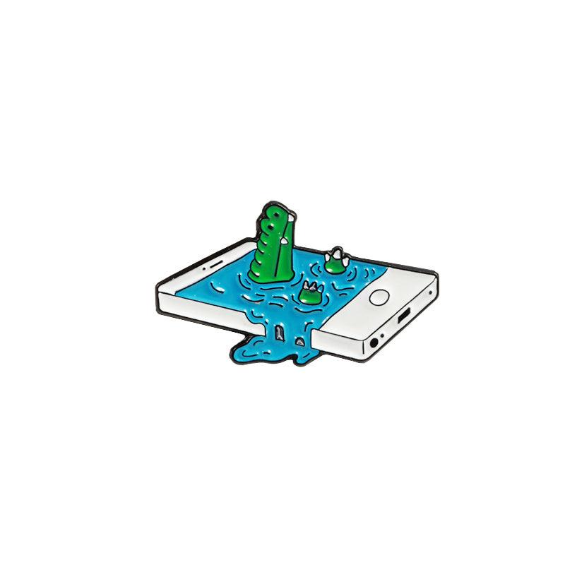 Crocodile Dinosaur Alloy Brooch - Creative Design