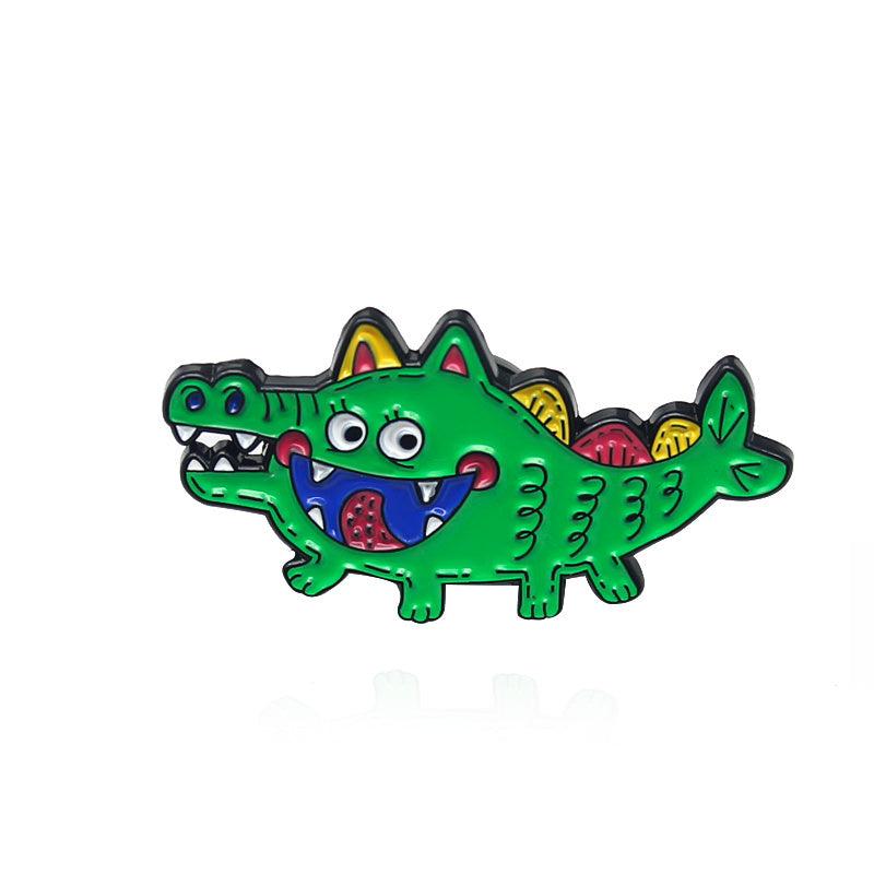 Crocodile Dinosaur Alloy Brooch - Creative Design