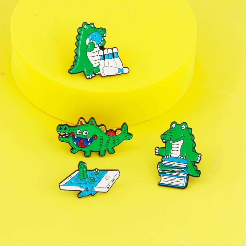 Crocodile Dinosaur Alloy Brooch - Creative Design