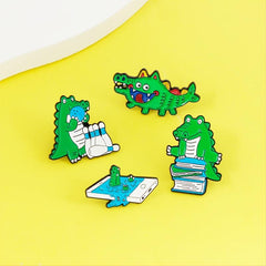Crocodile Dinosaur Alloy Brooch - Creative Design