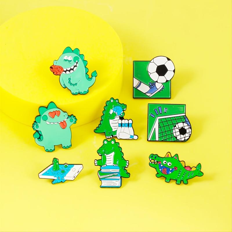 Crocodile Dinosaur Alloy Brooch - Creative Design