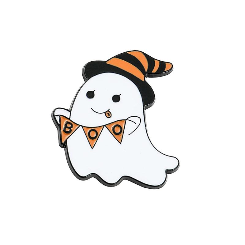 Colorful Casual Ghost Skull Gothic Brooch