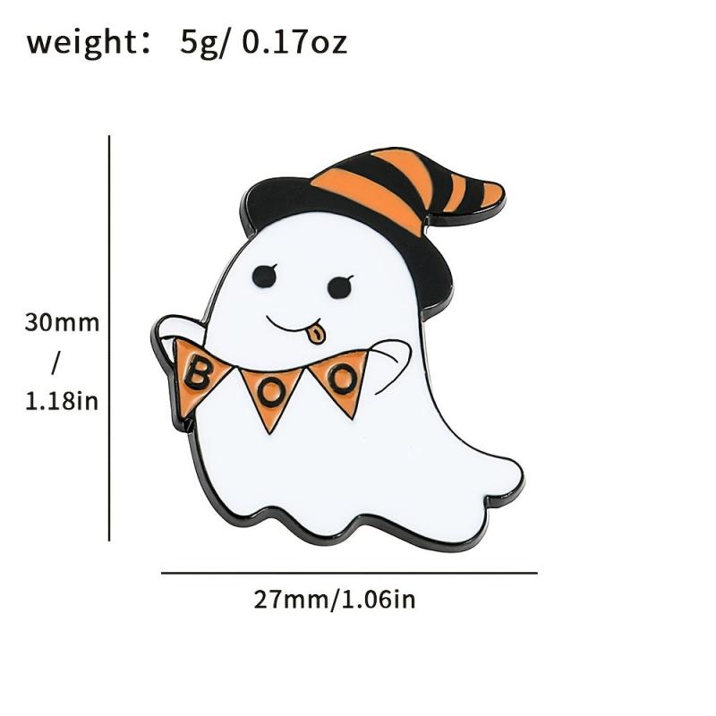 Colorful Casual Ghost Skull Gothic Brooch