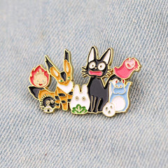 Men's Enamel Cat Pin - Funny Cat Design